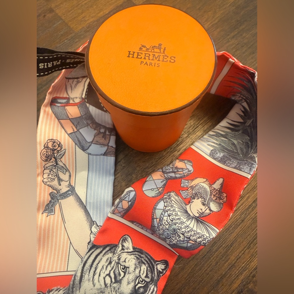 Hermes Multicolor Twilly Scarf NWOT